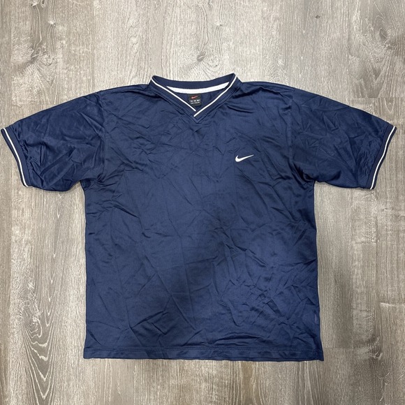 Nike Other - VTG Nike Dri Fit Pullover Mesh Baseball Athletic Jersey Mens XL Navy Retro Shirt